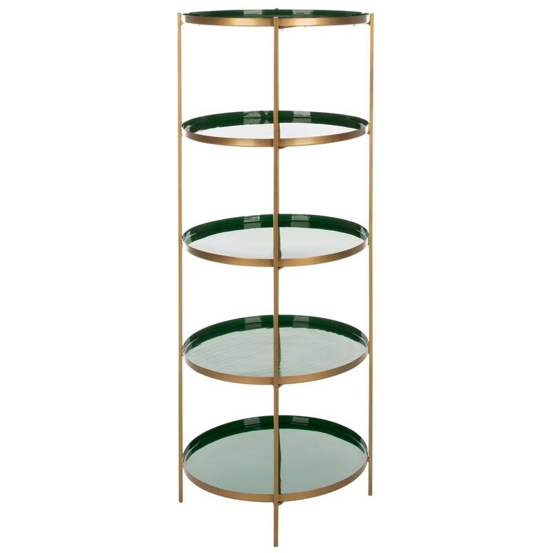 SAFAVIEH Syble Round 5-Tier Etagere - 20" x 20" x 53" - 20Wx20Dx53H