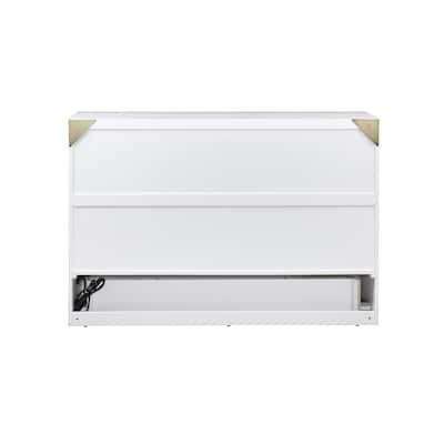 Murphy Bed Chest with Mattress & Charging Station - Space Saving Furniture for Small Rooms