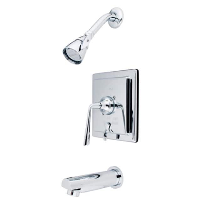 Kingston Brass Concord Tub and Shower Trim with Single Function Shower - Polished Chrome