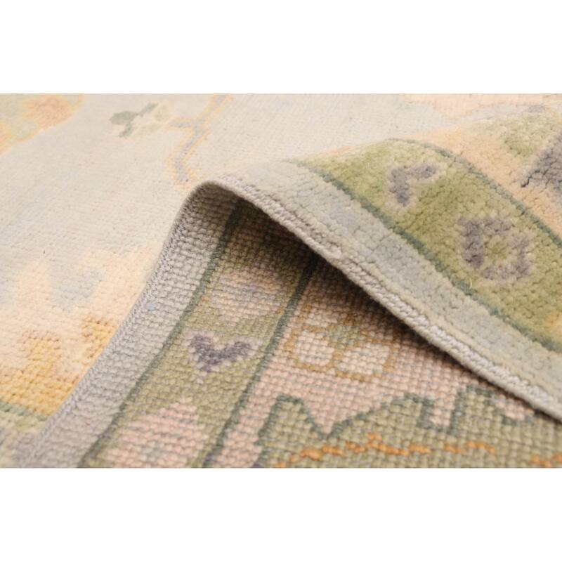 ECARPETGALLERY Hand-knotted Modern Oushak Light Blue Wool Rug - 8'3 x 10'0