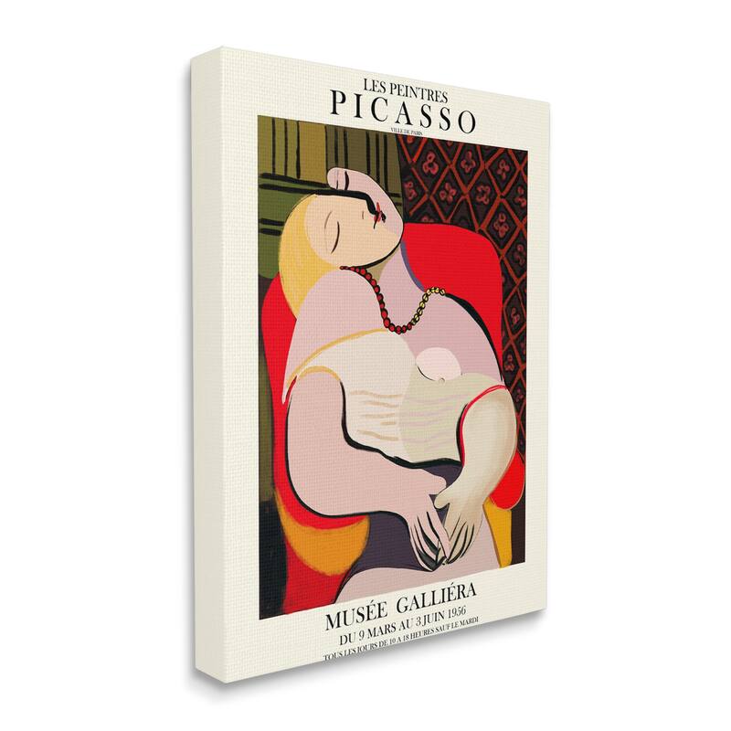 Stupell Picasso Traditional Abstract Painting Dreaming Red Chair Canvas Wall Art - 30 x 40