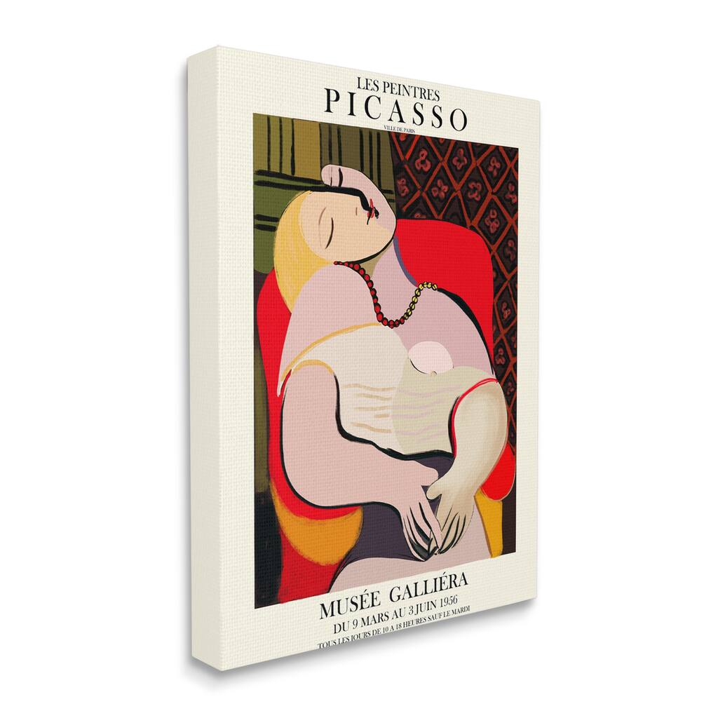 Stupell Picasso Traditional Abstract Painting Dreaming Red Chair Canvas Wall Art