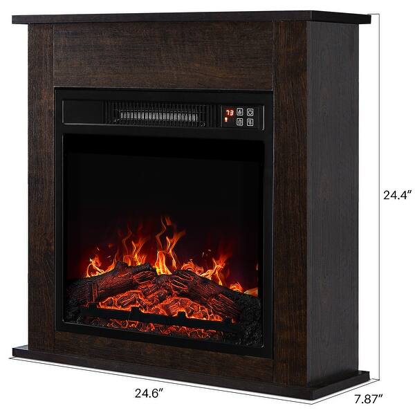 Shop Belleze 1400w 25 Deluxe Electric Fireplace Mantel Heater
