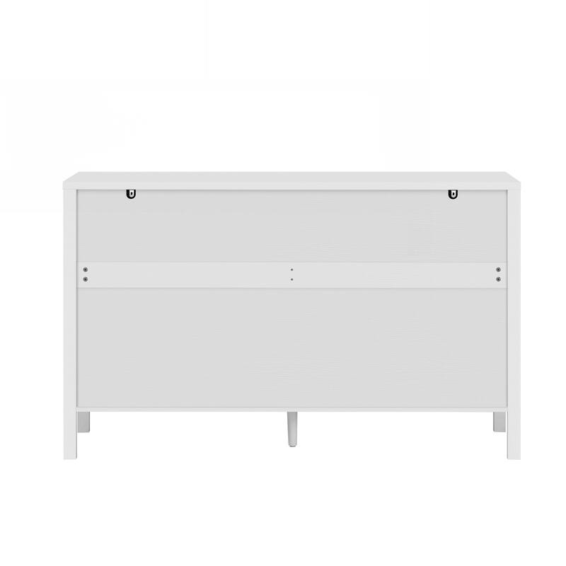 4-Door Sideboard with Back-of-Door Storage Racks & Side Hooks, Adjustable Shelves