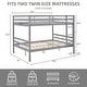 preview thumbnail 16 of 28, Full over Full Bunk Bed with Ladder,Wooden Bunk Bed with High Guardrail and Ladder for Kids, Teens, Dorm Rooms, and Guest Rooms