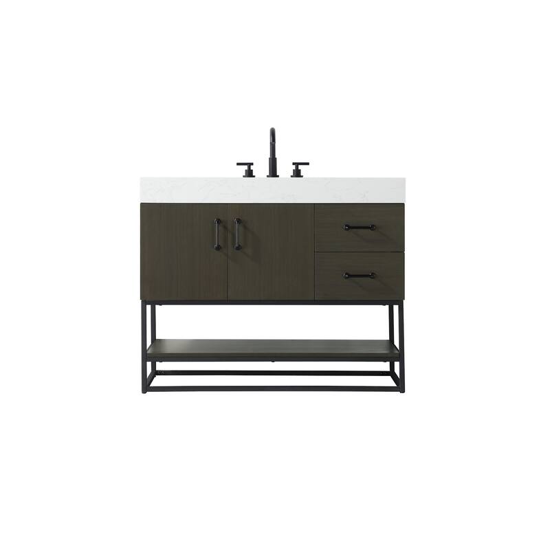 Elegant Lighting VF29242 Caroline 42" Free Standing Single Basin - Mocha Brown