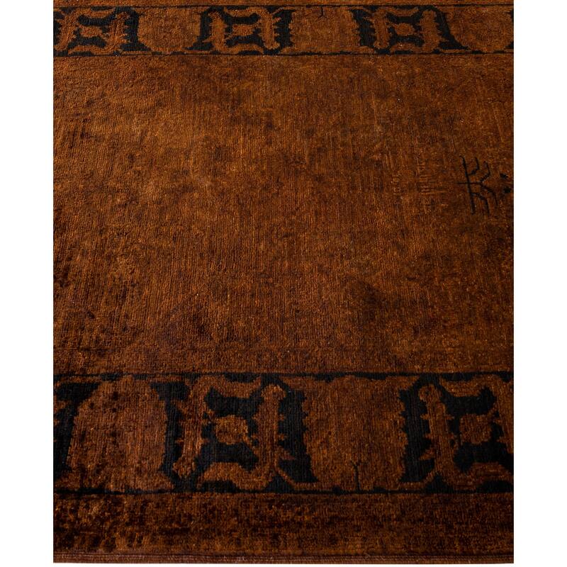 Overdyed One-of-a-Kind Hand-Knotted Area Rug - Brown - 3' 0" x 11' 5"