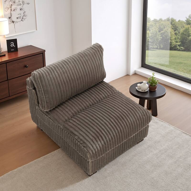 Cotton Flannel corner Sofa Armless Modular Sectional Sofa Seamless Combination