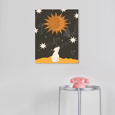 Wynwood Studio Canvas Astronomy and Space Looking at the Constellations Black Wall Art Canvas Print