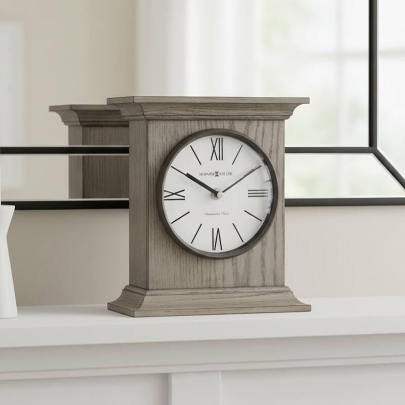 Howard Miller Priscilla Mantel Clock - 7.75-Inches Wide - Grey