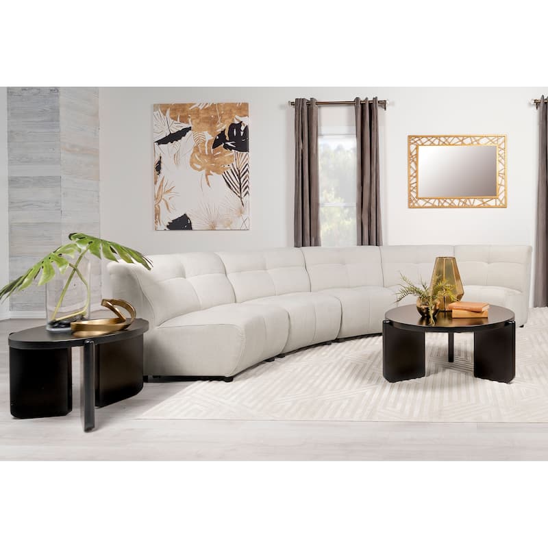 Charlotte 5-piece Upholstered Modular Sectional Sofa Ivory