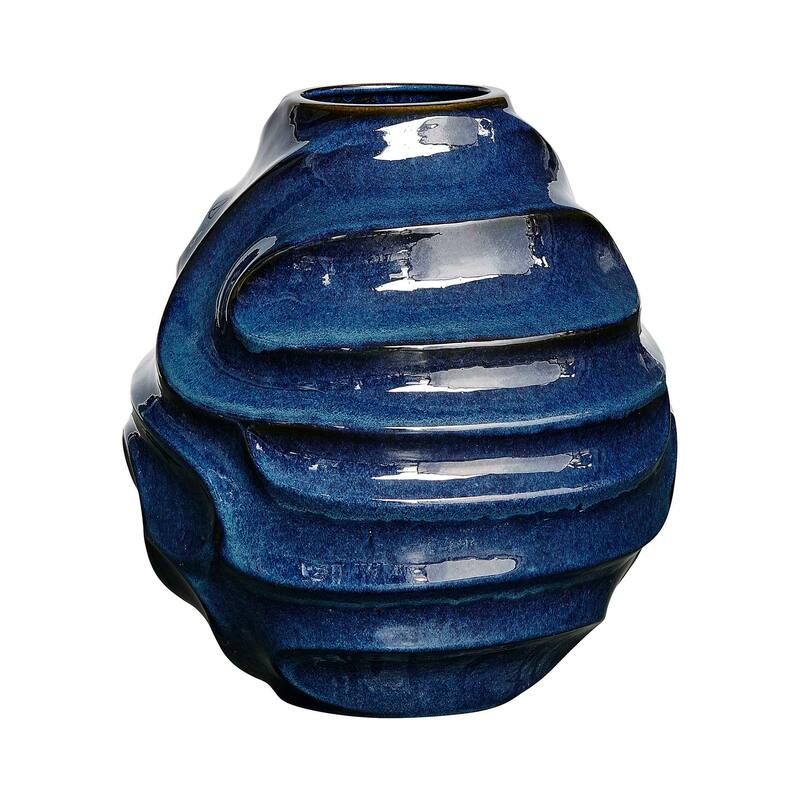 Uttermost 18285 Helix 16" Tall Earthenware Vase - Blue