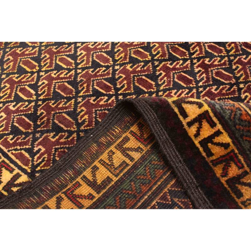 ECARPETGALLERY Hand-knotted Teimani Burgundy Wool Rug - 3'3 x 5'1