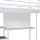 preview thumbnail 12 of 10, White Platform Bed w/ Desk&Whiteboard, Full Loft Bed w/ 3 Storage Shelves, Safety Guardrail & Ladder, Space-Saving, Noise Free