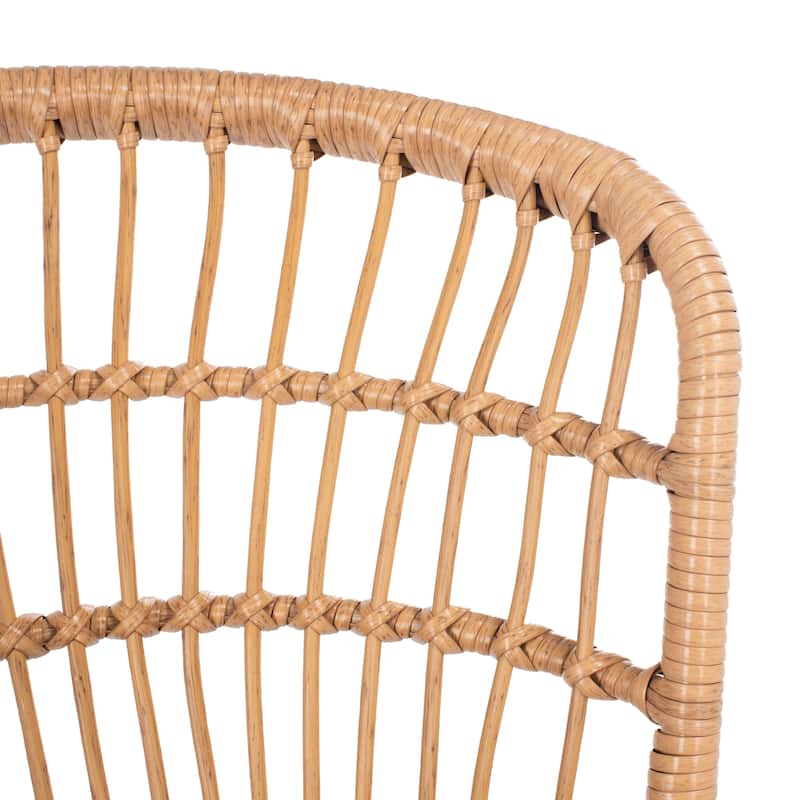 SAFAVIEH Outdoor Nathalia Rattan 3-Piece Patio Lounger Set - 21Wx24Dx32H
