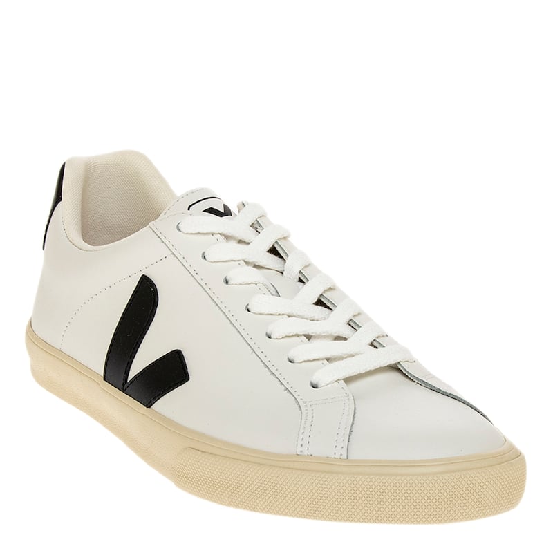 Veja Men's Esplar Leather Sneakers in White and Black - 41 EU