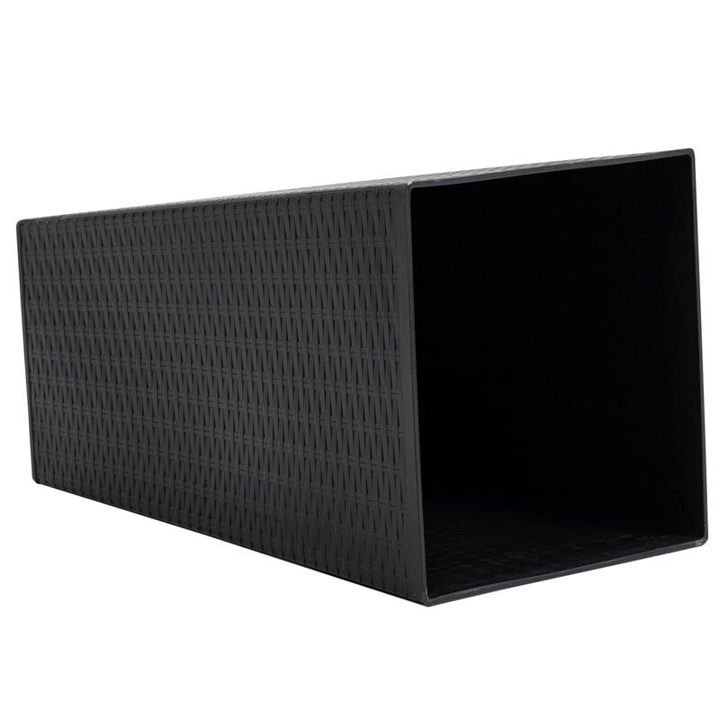 Set of 3 Rattan-Like Indoor/Outdoor Planter Pots with Self-Drainage