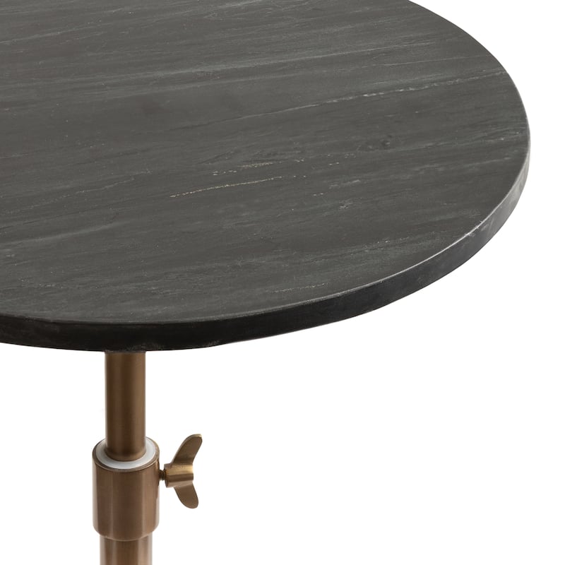 Kate and Laurel Engles Adjustable Marble Table and Plant Stand