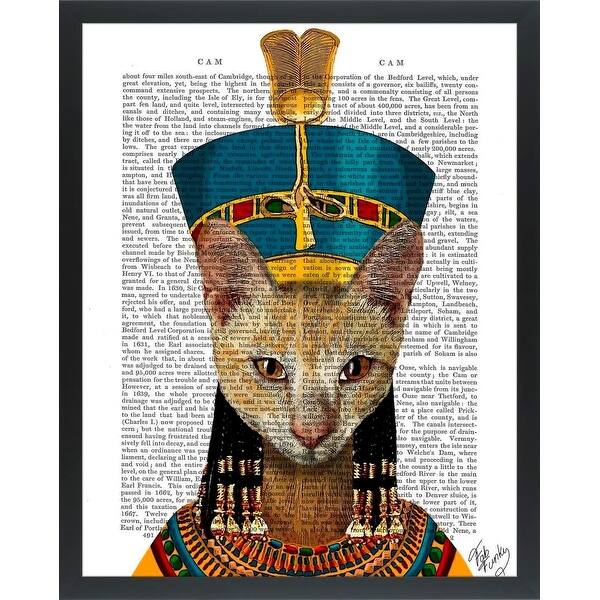 Shop Easy Art Prints Fab Funky S Egyptian Queen Cat Premium Canvas Art Overstock 25747679
