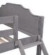 preview thumbnail 18 of 16, Full Over Twin & Twin Velvet Triple Bunk Bed with Drawers & Guardrails, Solid Wood Detachable Triple Bedframe for 3 Kids/Adults