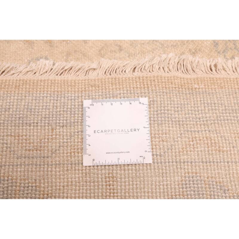 ECARPETGALLERY Hand-knotted Finest Oushak Light Brown Wool Rug - 7'9 x 9'11