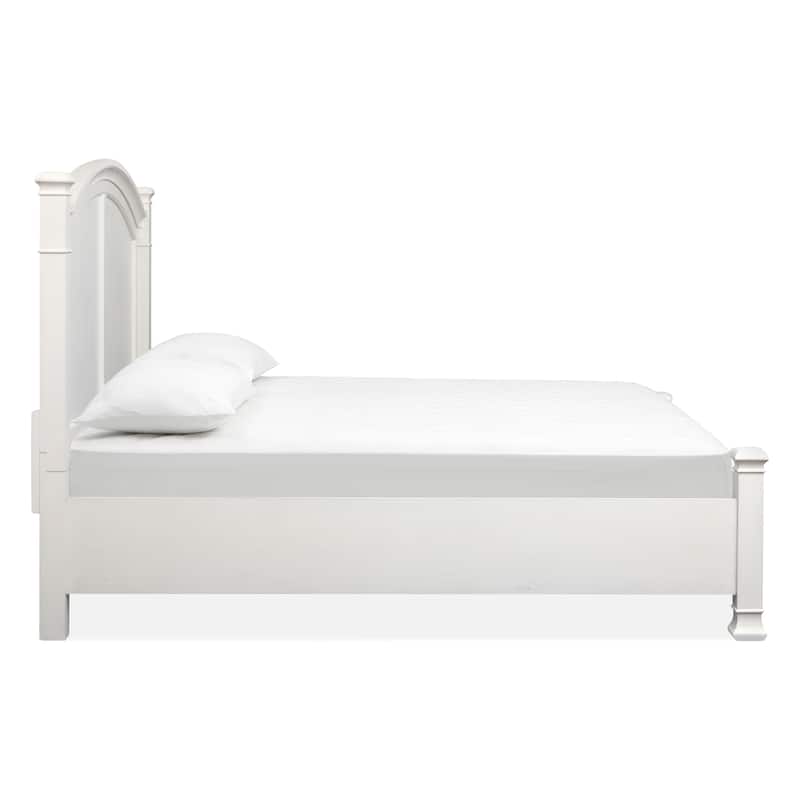 Magnussen Home Kingston Whisper White and Cerused Nutmeg Panel Bed