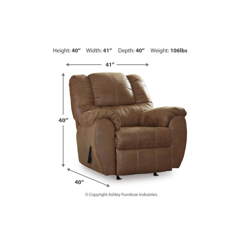 McGann Contemporary Rocker Recliner Brown
