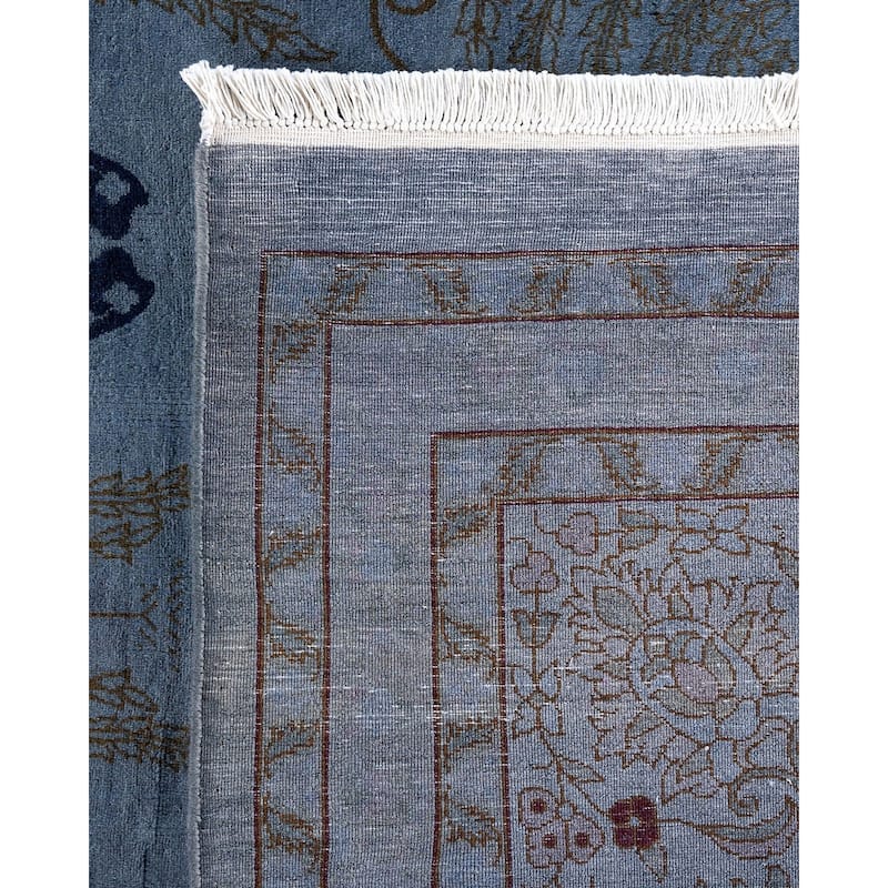 Fine Vibrance, One-of-a-Kind Hand-Knotted Area Rug - Gray, 10' 4" x 13' 8" - 10' 4" x 13' 8"