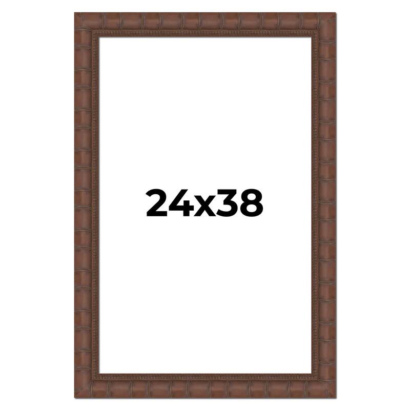 24x38 Frame Pewter Solid Wood Picture Frame Width 1.625 Inches | Interior Frame Depth 0.6875 Inches