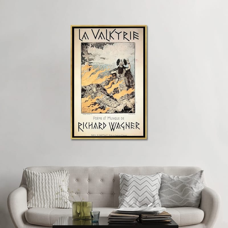 iCanvas "France, Paris, Poster of The Valkyrie by Richard Wagner" by Unknown Artist Framed Canvas Print