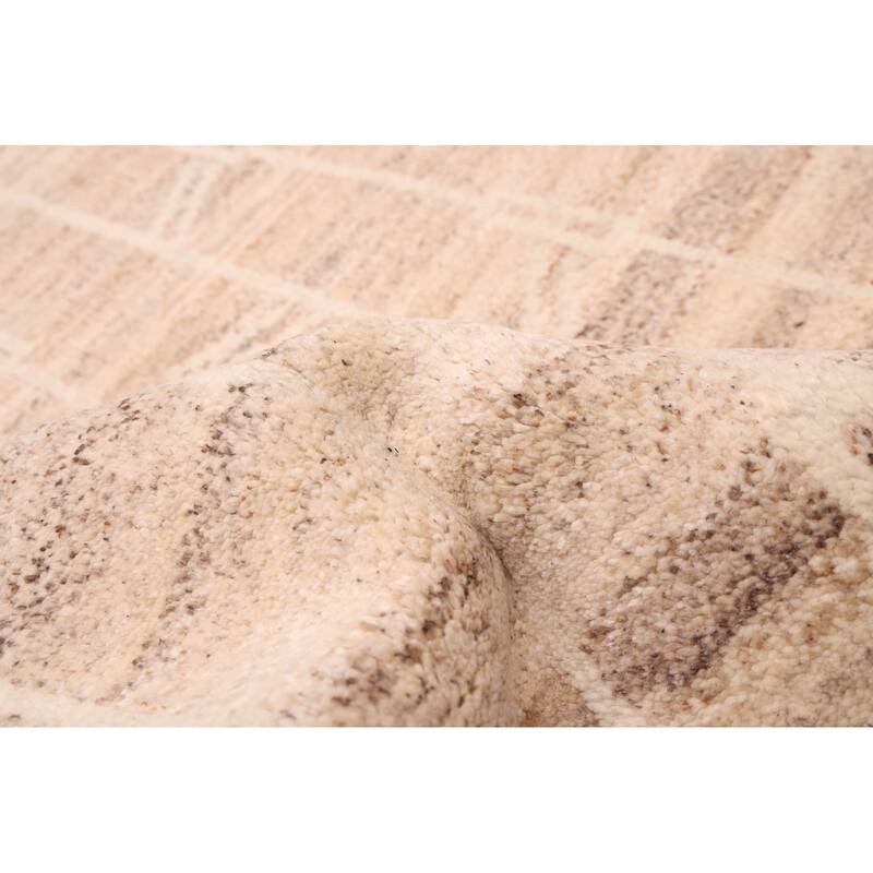 ECARPETGALLERY Hand-knotted Tangier Ivory Wool Rug - 5'2 x 8'0