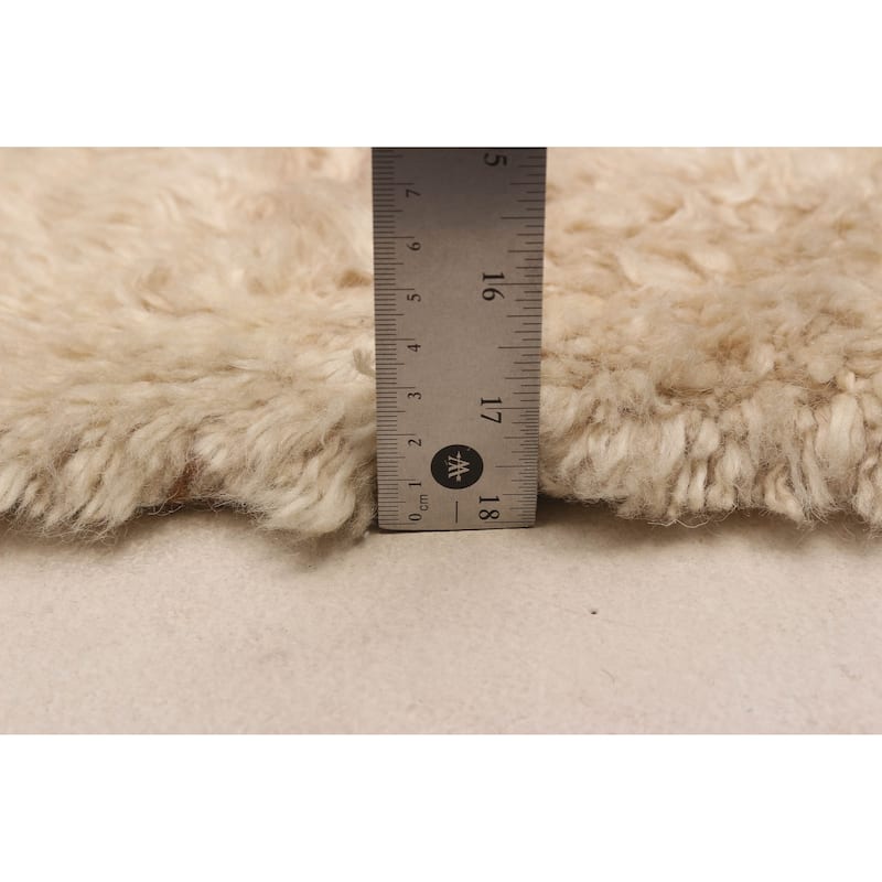 ECARPETGALLERY Hand-knotted Tangier Cream Wool Rug - 9'8 x 13'7