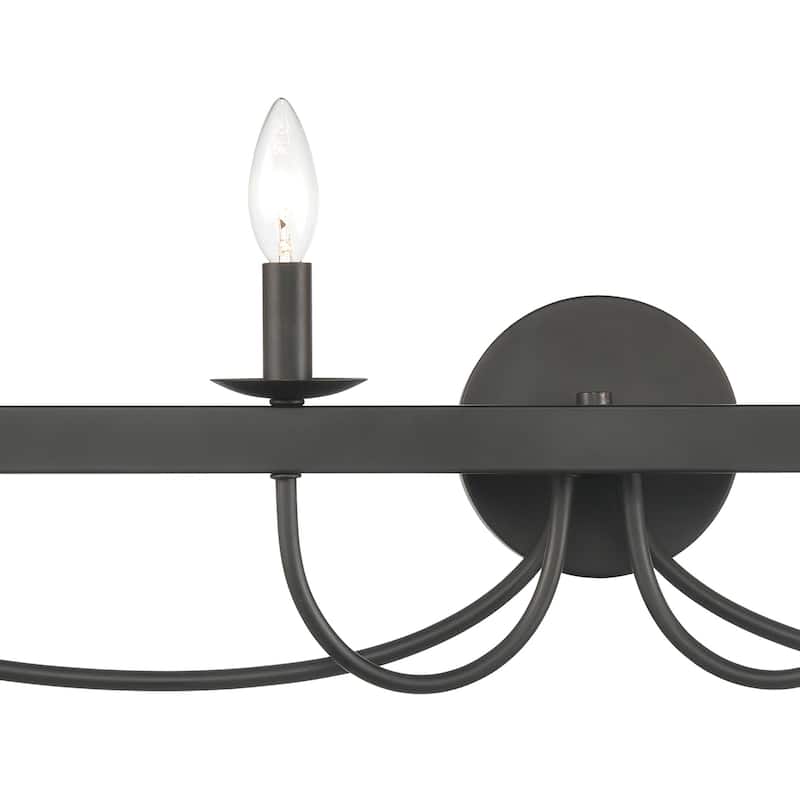 Elk Home Williamson Black Metal 4 Light Vanity Light