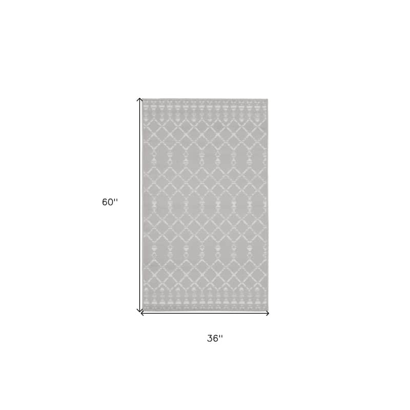 Power Loomed Geometric Modern Stain Resistant Area Rug