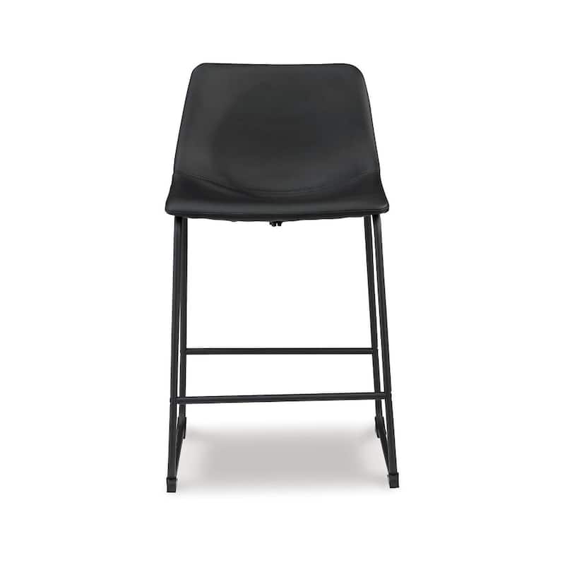 Signature Design by Ashley Centiar Black Bar Stool (Set of 2)