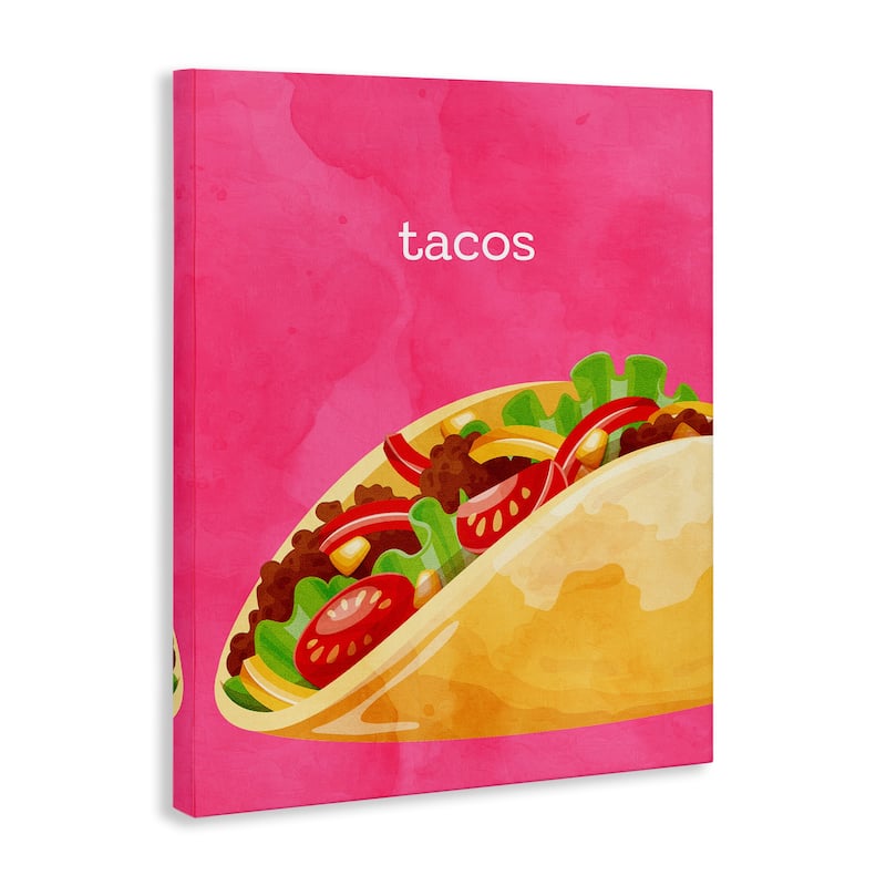 Stupell Tacos Mexican Cuisine Canvas Wall Art Design By Kim Allen