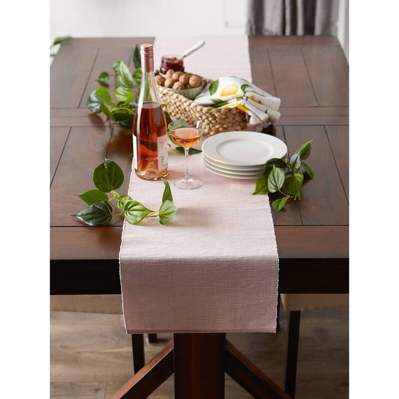 DII Mineral Eco-Friendly Chambray Fine Ribbed Table Runner 13x72 inches