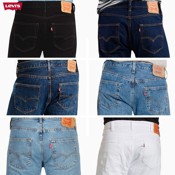 Levis 501 Original Fit Jeans Straight Leg Button Fly 100% Cotton -  Overstock - 32368772