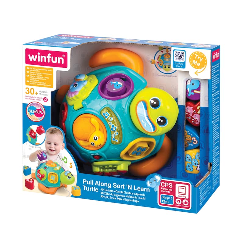 Bilingual Pull along sort 'n Learn Turtle