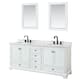 Option White / White Carrara Marble Top / Matte Black