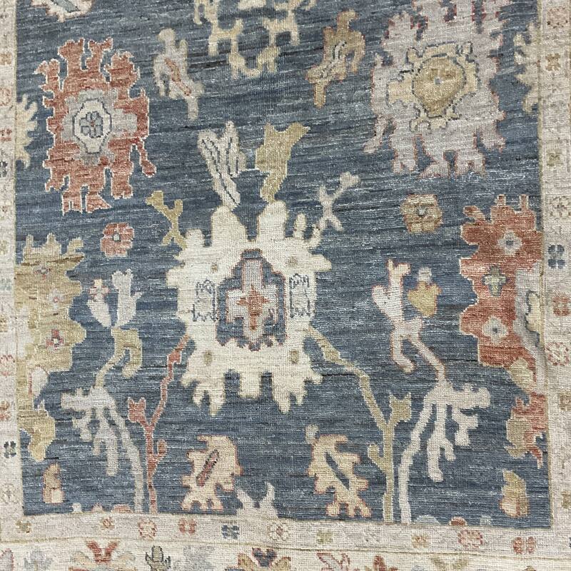 HERAT ORIENTAL Handmade Vegetable Dye Oushak Wool Rug - 6'1" x 8'4"