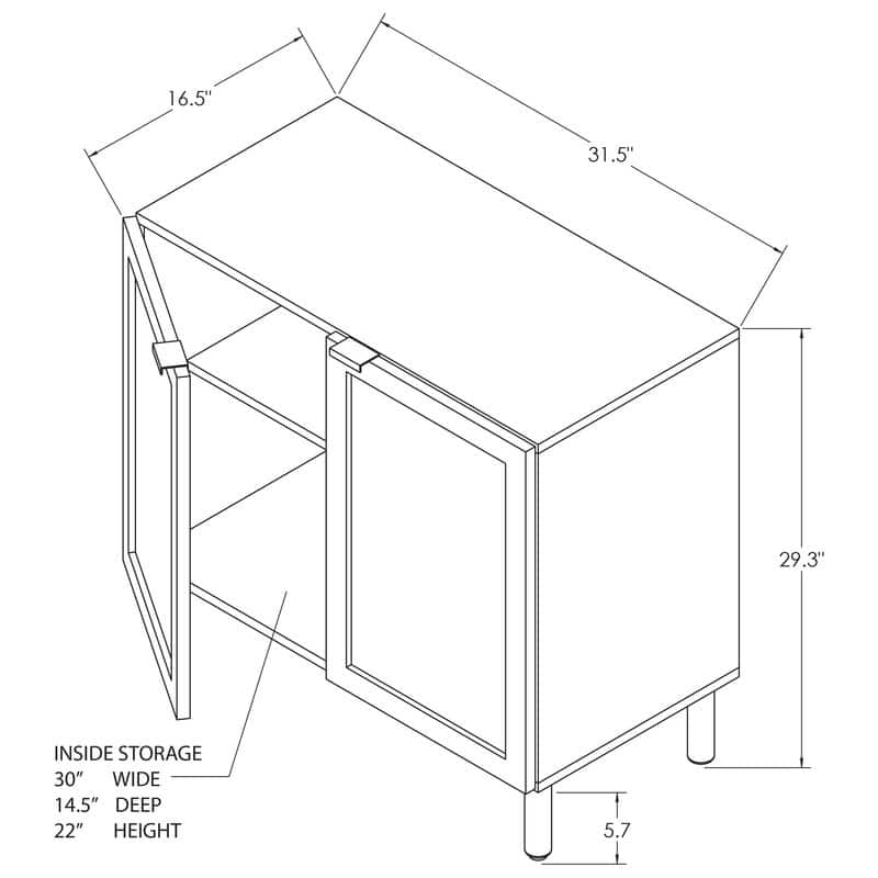 Orre Brown Cabinet 2 Door