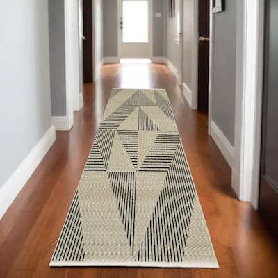 HomeRootsGeometric Modern Runner Area Rug