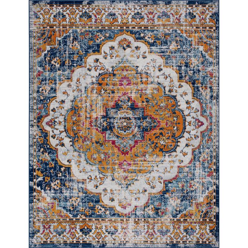 Gematria Bohemian & Eclectic Medallion Indoor Area Rug