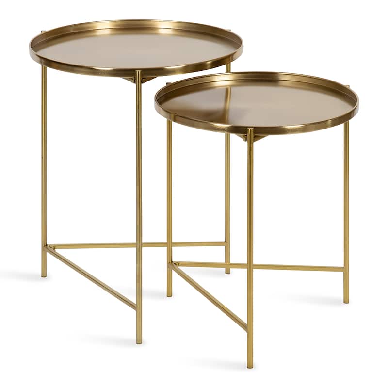 Kate and Laurel Ulani Nesting Tables (Set of 2) - 2 Piece - Gold
