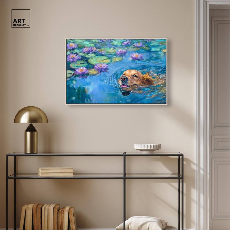 Watery Wag II Canvas by Art Remedy