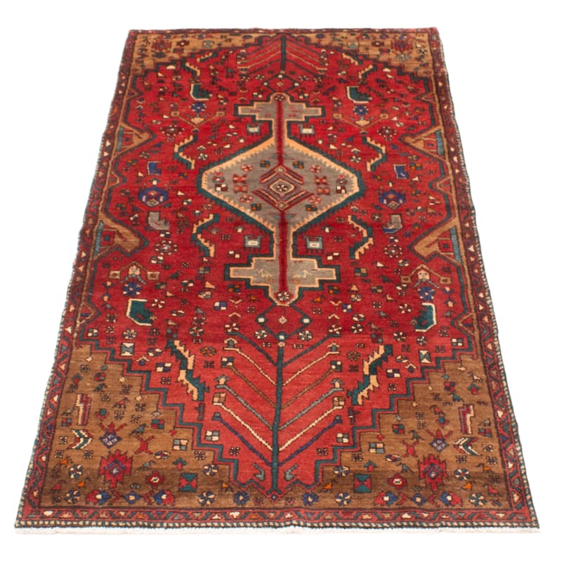 ECARPETGALLERY Hand-knotted Andelz Red Wool Rug - 3'9 x 8'0
