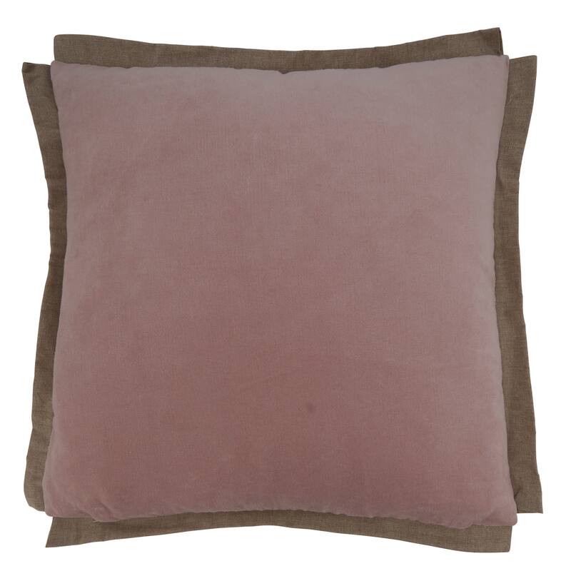 Flange Edge Velvet Pillow, 20"x20"