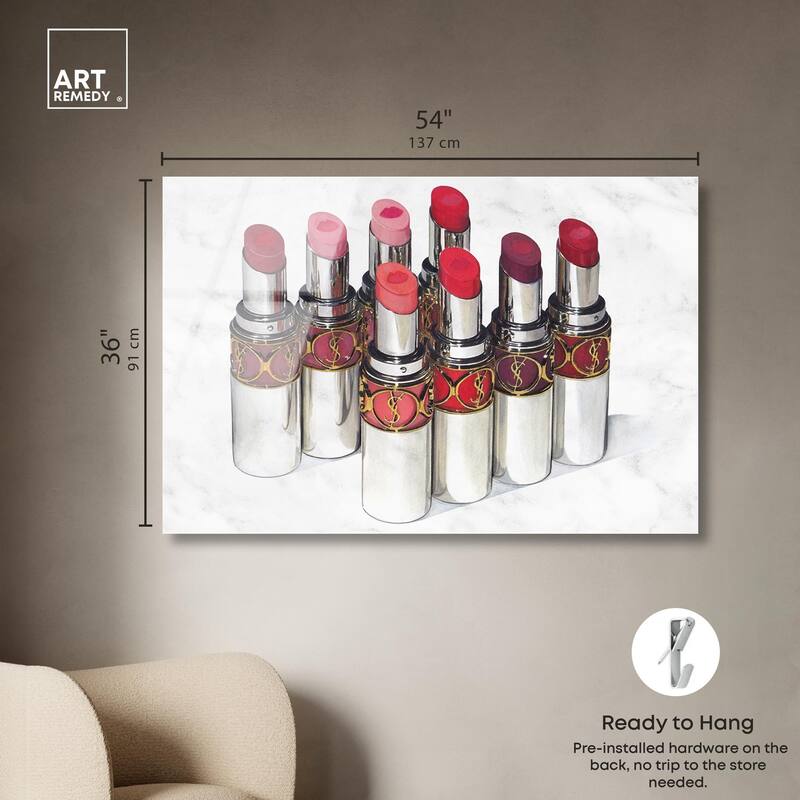 Doll Memories - Lipsticks 22 Acrylic by Art Remedy, Ready to Hang