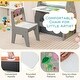 preview thumbnail 18 of 18, Costway Kids Table & Chair Set with Rotatable Double-sided Magnetic - See Details